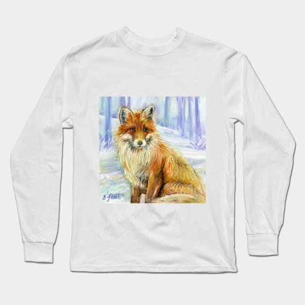 Spirit of Fox Long Sleeve T-Shirt by sonia finch